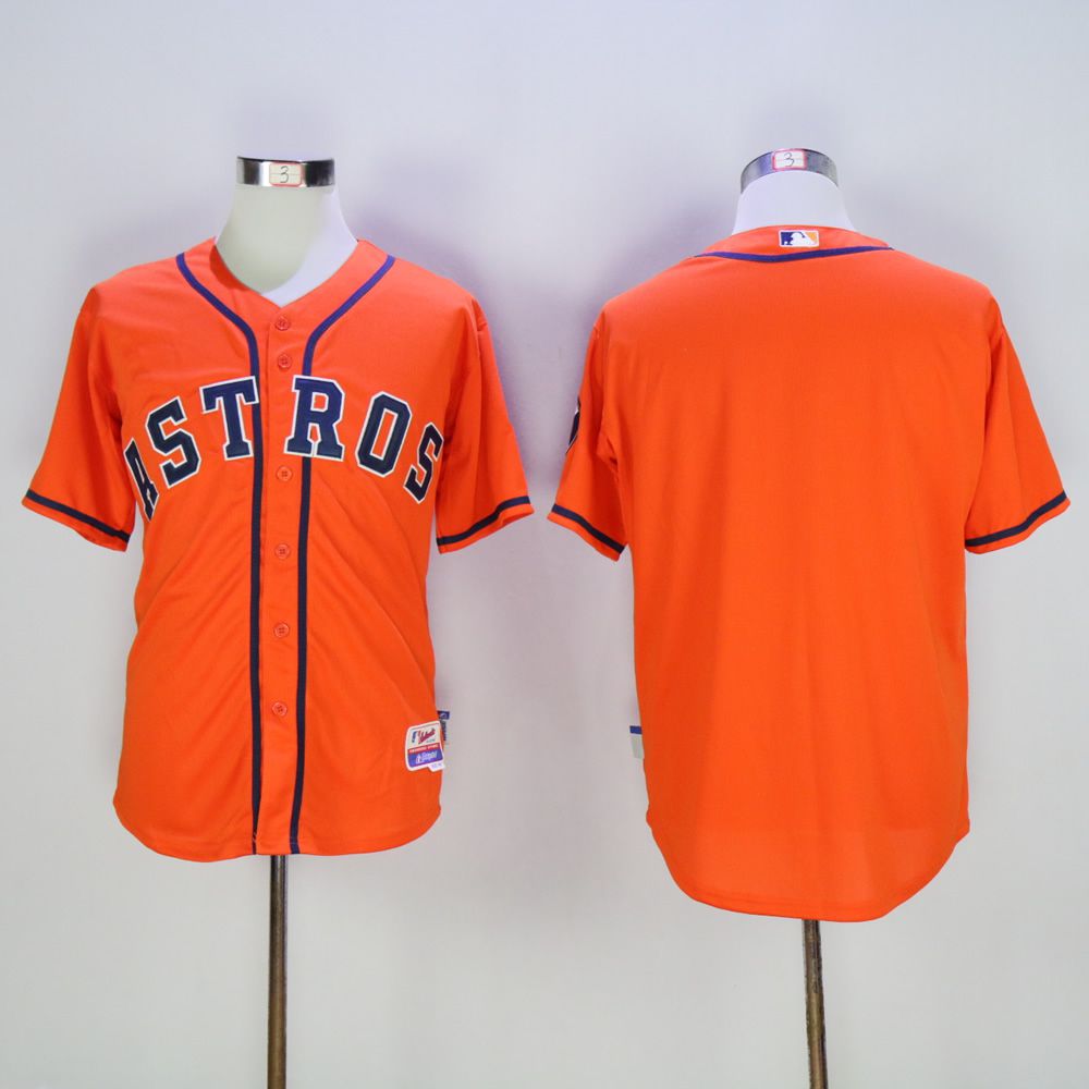 Men Houston Astros Blank Orange MLB Jerseys